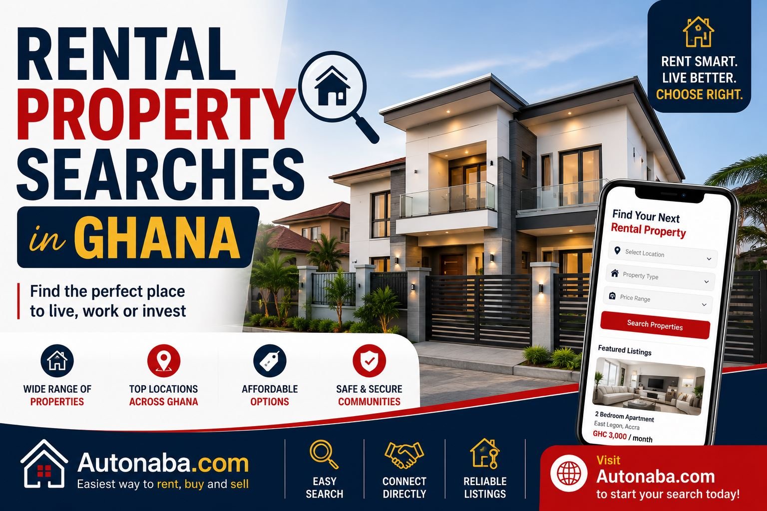 rental property search in Ghana
