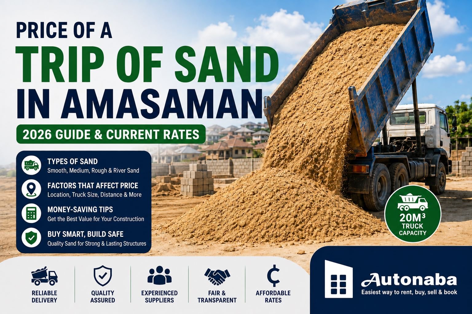 price of a trip of sand in amasaman-ghana