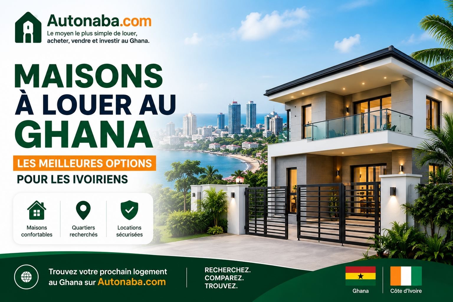 maison à louer au Ghana